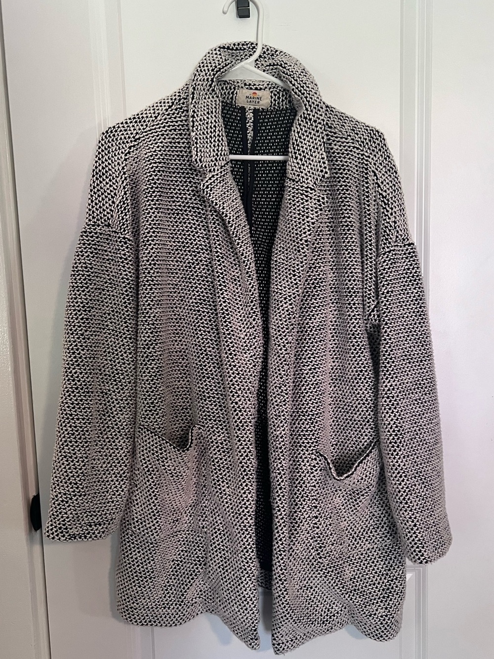 Marine Layer Birdseye Open Front Cardigan Coat